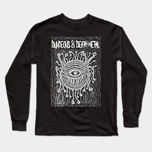 Dungeons and Death Metal Beholder Long Sleeve T-Shirt